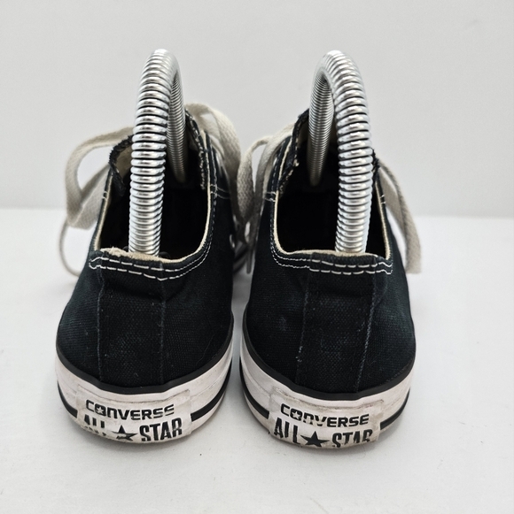 Converse Chuck Taylor All-Stars black canvas distressed low-top sneakers WMS 6 - Picture 8 of 12